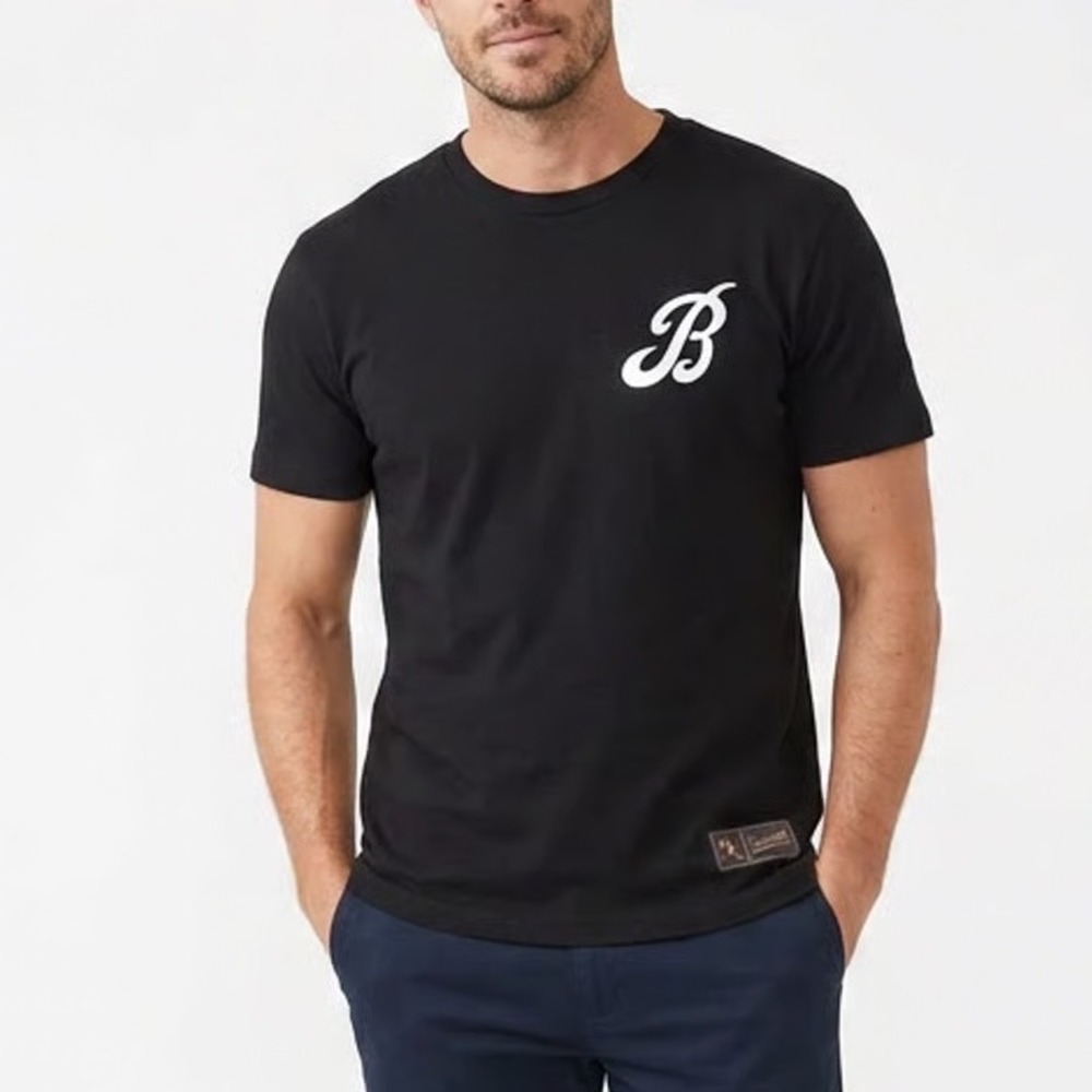 Baseballism Mens The Bat Bros Graphic T-Shirt Black BB-FM-M-BScript Medium NEW